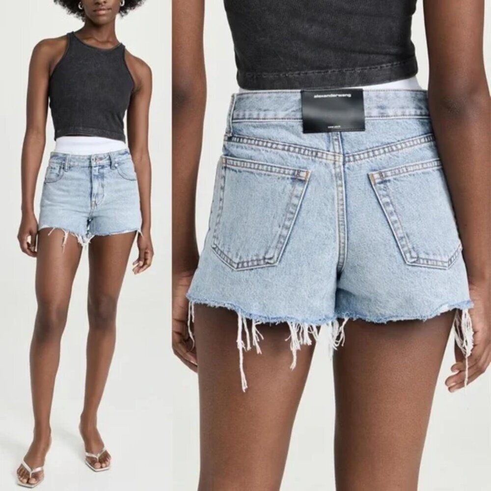 Alexander Wang Bite High Waist Jean Shorts Size 27